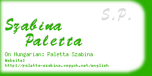 szabina paletta business card